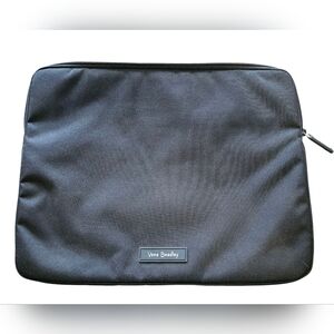 Vera Bradley Laptop Sleeve Classic Black with Floral Lining